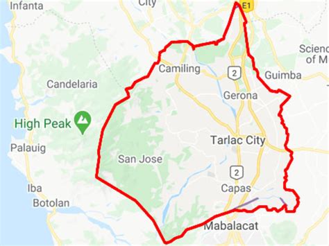 Map of LTO in JG Perez Avenue, Barangay Binauganan, Tarlac .